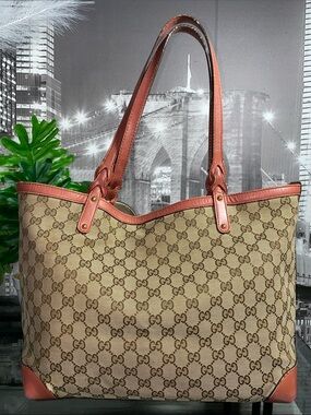 Authentic Rare Pink Gucci GG Tote Bag ONLY Without Pouch Shown